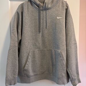 Nike Gray Heather Pullover Hoodie with Swoosh